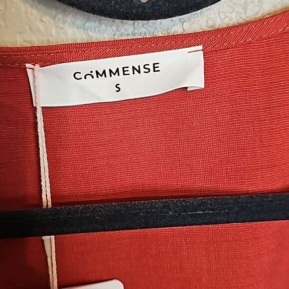 NWT Commense Small Rust Red Short Sleeve Midi Dress - Picture 4 of 8